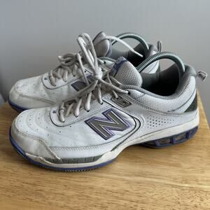 New Balance 806 Tennis Sneakers White Leather 11 Athletic Shoes Gym & Workout
